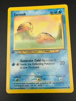 Swinub 1st Edition 84/105 Common Neo Destiny Pokemon Vintage WOTC NM 2002 - Image 1