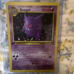 Gengar 5/62 Fossil Holo Rare 1999 English 80 HP 1st Ed - Image 2