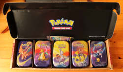 Pokemon TCG: Kanto Power Mini Tins 5 Empty Tin Display Art Set Bundle - No Packs - Image 1