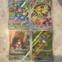 🌈Pokemon Full Art Illustration Rare Lot Ambipom, Ludicolo, Turtonator, Nymble🌈 - Image 1