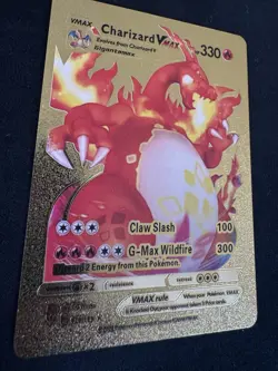 Pokemon Charizard VMAX 330hp Gigantamax Gold Foil Fan Art Card (FREE SHIP+$20) - Image 1