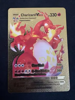 Pokemon Charizard VMAX 330hp Gigantamax Gold Foil Fan Art Card (FREE SHIP+$20) - Image 2
