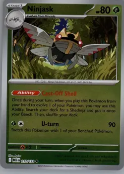 Ninjask 017/132 Uncommon Mega Evolution Pokemon Reverse Holo Near Mint - Image 1