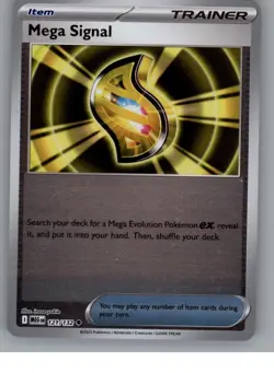 Mega Signal 121/132 Uncommon Mega Evolution Pokemon Reverse Holo Near Mint - Image 1