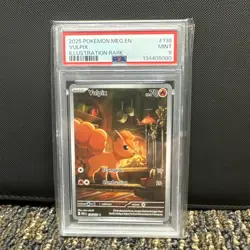 2025 POKEMON MEG EN-MEGA EVOLUTION #138 VULPIX ILLUSTRATION RARE PSA 9 - Image 1