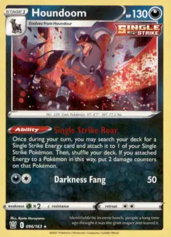 HOUNDOOM 96/163 RARE DECK EXCLUSIVES POKEMON NEAR MINT - Image 1