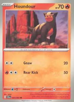 HOUNDOUR 007/064 COMMON SHROUDED FABLE POKEMON NEAR MINT - Image 1