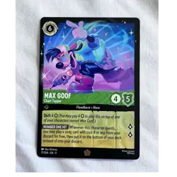 Disney Max Goof-Chart Topper Character Card 77/204 Lorcana TCG English - Image 1