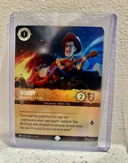 Disney Lorcana Woody - Waiting for a Friend 205/204 Foil Epic Wilds Unknown - Image 1