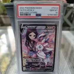 PSA 10 Sylveon V TG14/TG30 Brilliant Stars Trainer Gallery Holo Pokemon GEM MINT - Image 2