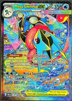 Pokemon TCG Me04: Chaos Rising Mega Greninja ex SIR 116/086 Holo NM - Image 5