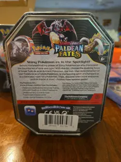 Pokemon TCG Charizard EX Paldean Fates Tin Factory Sealed - Image 3