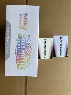 Pokemon Scarlet & Violet Prismatic Evolutions ETB & 2x Booster Bundle NEW SEALED - Image 4