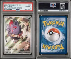 2025 POKEMON SVP EN-SV BLACK STAR PROMO 189 - N'S ZORUA - PSA 10 - Image 3