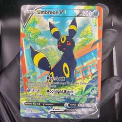 Pokemon Umbreon V Custom Made Fan Art Holo With Texture - Image 1