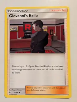 GIOVANNI'S EXILE - 57/68 - Hidden Fates - Pokemon Card - NM - Image 1