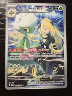 Pokemon TCG Cynthia's Roserade Card 184/182 Destined Rivals IR Holo Full Art - Image 1