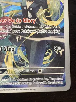 Pokemon TCG Cynthia's Roserade Card 184/182 Destined Rivals IR Holo Full Art - Image 4