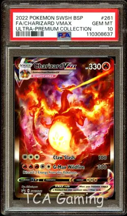 PSA 10 GEM MINT Charizard VMAX SWSH261 FULL ART PROMO SWSH 261 Pokemon Card 637 - Image 1