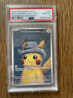 Pikachu With Grey Felt Hat SVP 085 Pokemon Van Gogh Promo Card PSA 10 GEM MINT⚡ - Image 1