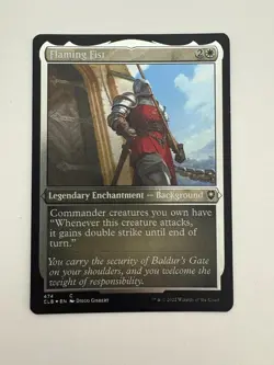 Flaming Fist Etched Foil MTG Magic the Gathering Card NM Near Mint CLB - Image 1