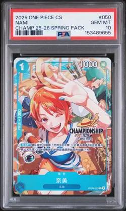 2025 ONE PIECE CHINESE CHAMPIONSHIP CS 25-26 SPRING ENTRY PROMO #050 NAMI PSA 10 - Image 1