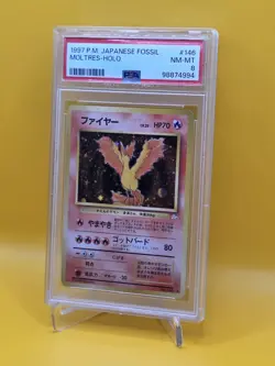 Moltres Holo Rare ~ PSA 8 NM-M ~ Pokemon TCG Card Japanese Fossil 1997 - Image 3