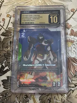 CGC 10 Pristine Gundam AGE-1 Normal (LR+) Dual Impact Gundam Card Game (#2) - Image 1