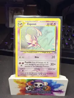 Pokemon Espeon Holo Card 1/75 Neo Discovery Holo Rare 2001 - HP Condition - Image 1