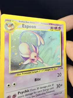 Pokemon Espeon Holo Card 1/75 Neo Discovery Holo Rare 2001 - HP Condition - Image 5