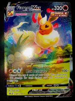 Flareon VMAX SWSH180 Sword & Shield Promo Holo Card Near Mint Condition - Image 1