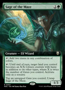 1x Sage of the Maze - Extended Art MTG - Commander: Modern Horizons 3 - NM-Mint - Image 1