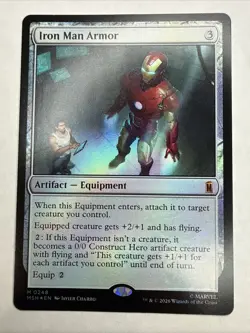 MTG Iron Man Armor Marvel Mythic Artifact Near Mint Foil ￼ - Image 1