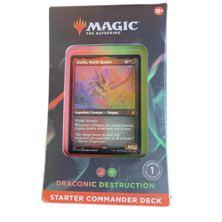 (2 Pack) MTG Starter Commander Deck Draconic Destruction Magic The Gathering - Image 2