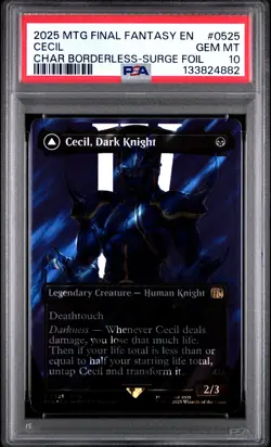 2025 MTG FINAL FANTASY #0525 CECIL, DARK KNIGHT/CECIL, REDEEMED PALADIN PSA 10 - Image 1