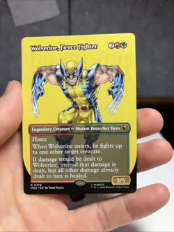 Wolverine, Fierce Fighter (Borderless) Marvel Super Heroes Regular 378 MTG - Image 1