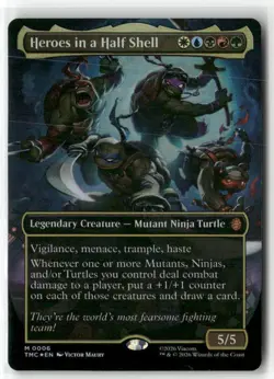 Heroes in a Half Shell (Borderless) 6 Commander: TMNT FOIL - Image 1