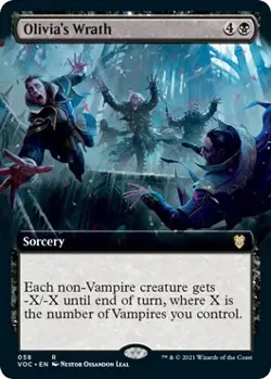 Olivia's Wrath (Extended Art) - 58 / English / Near Mint MTG - Image 1