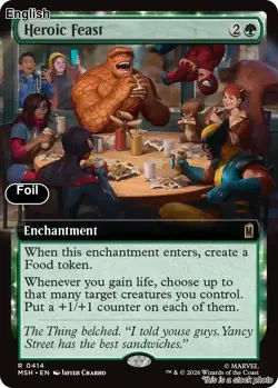 (Preorder) Heroic Feast (Extended Art) EN [MSH - 414] - NM [Foil] TCG MTG - Image 1