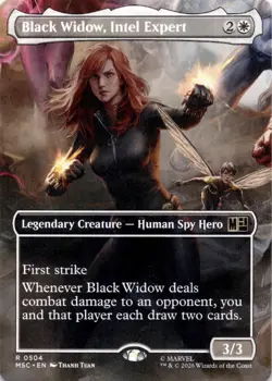 Black Widow, Intel Expert 504 Commander: Marvel Super Heroes MTG NM - Image 1