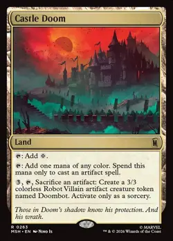 MTG Castle Doom Marvel Super Heroes 263 Foil NM Rare Ships Now - Image 1