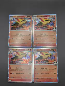 [4x Playset] Ethan's Typhlosion 034/182 SV10: Destined Rivals (DRI) Pokemon TCG - Image 1