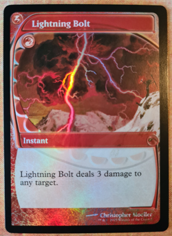 MTG - Lightning Bolt - Foil - Future Sight Frame - Magic the Gathering - Image 1