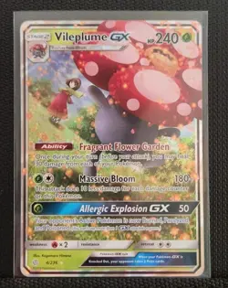 Pokemon Co Vileplume GX 4/236 Cosmic Eclipse Ultra Rare Holo 240 HP Eng - Image 1