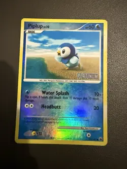 2008 Pokemon Piplup 71/100 Platinum Stamped Reverse Holo Lv.10 HP60 TCG NM - Image 1