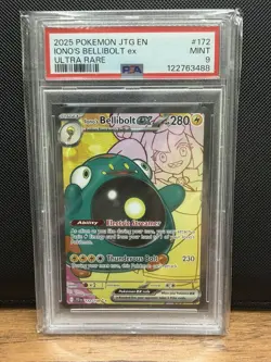 Pokemon TCG PSA 9 Iono’s Bellibolt ex 172/159 Ultra Rare Journey Together - Image 1