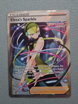 Pokemon TCG Elesa's Sparkle Fusion Strike 260/264 Holo Full Art Ultra Rare - Image 1