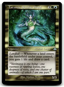 MTG Tatyova, Benthic Druid (Retro Frame) U Dominaria Remastered 371 LP - Image 1