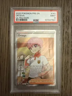 PSA 9 2025 POKEMON PRE EN-PRISMATIC EVOLUTIONS ULTRA RARE #141 ORTEGA - Image 1