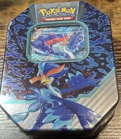 Pokemon TCG Paldea Partners Quaquaval ex Tin New Sealed 2023 - Image 1
